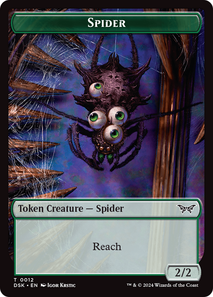 Insect (0013) // Spider Double-Sided Token [Duskmourn: House of Horror Tokens] | Gear Gaming Bentonville