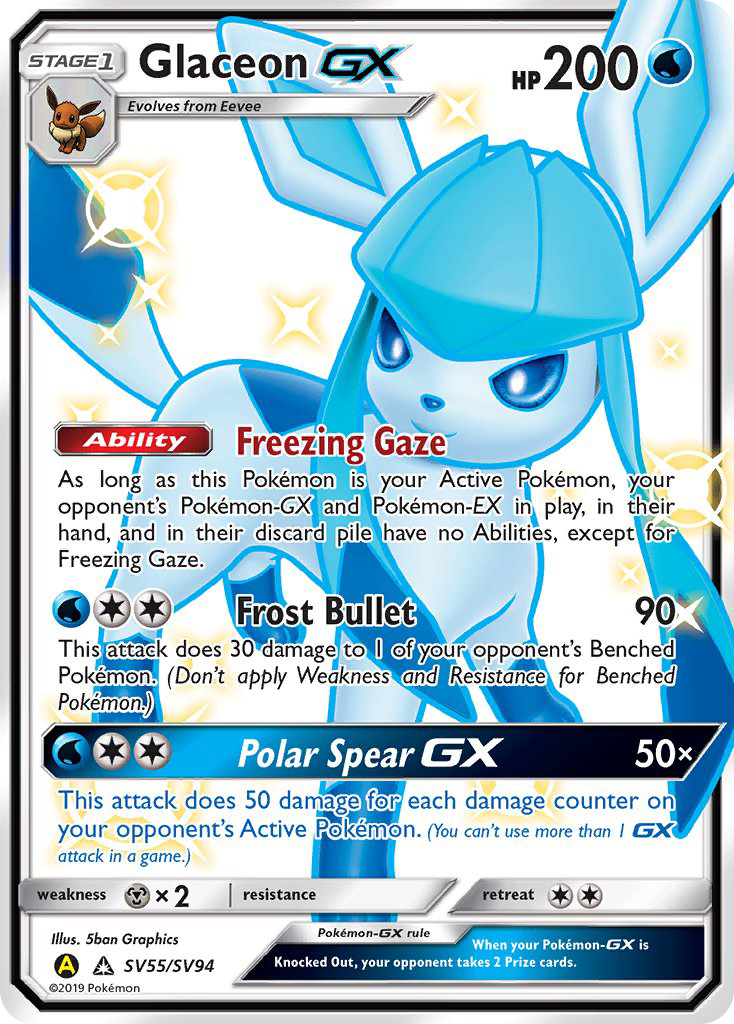 Glaceon GX (SV55/SV94) [Sun & Moon: Hidden Fates - Shiny Vault] | Gear Gaming Bentonville