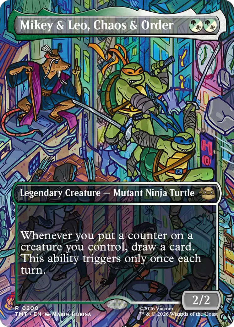 Mikey & Leo, Chaos & Order (Borderless) [Teenage Mutant Ninja Turtles] | Gear Gaming Bentonville