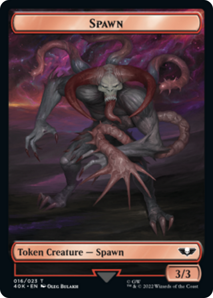 Spawn // Astartes Warrior Double-Sided (Surge Foil) [Warhammer 40,000 Tokens] | Gear Gaming Bentonville