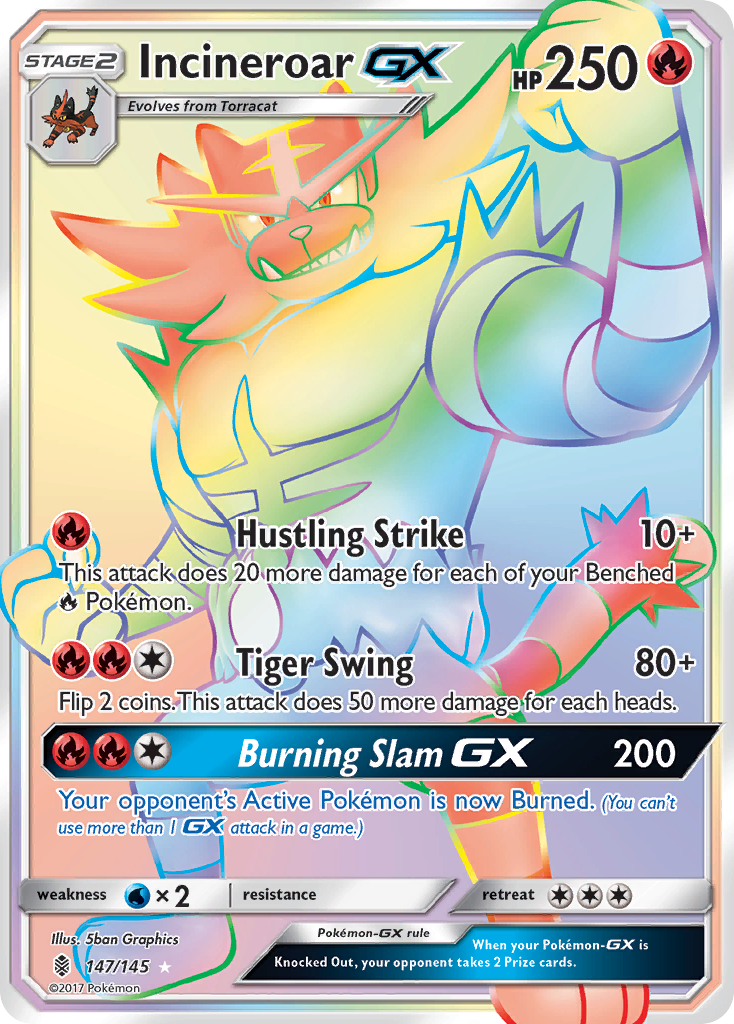 Incineroar GX (147/145) [Sun & Moon: Guardians Rising] | Gear Gaming Bentonville