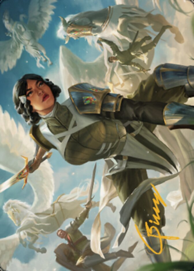 Resolute Reinforcements Art (Gold-Stamped Signature) [Dominaria United Art Series] | Gear Gaming Bentonville