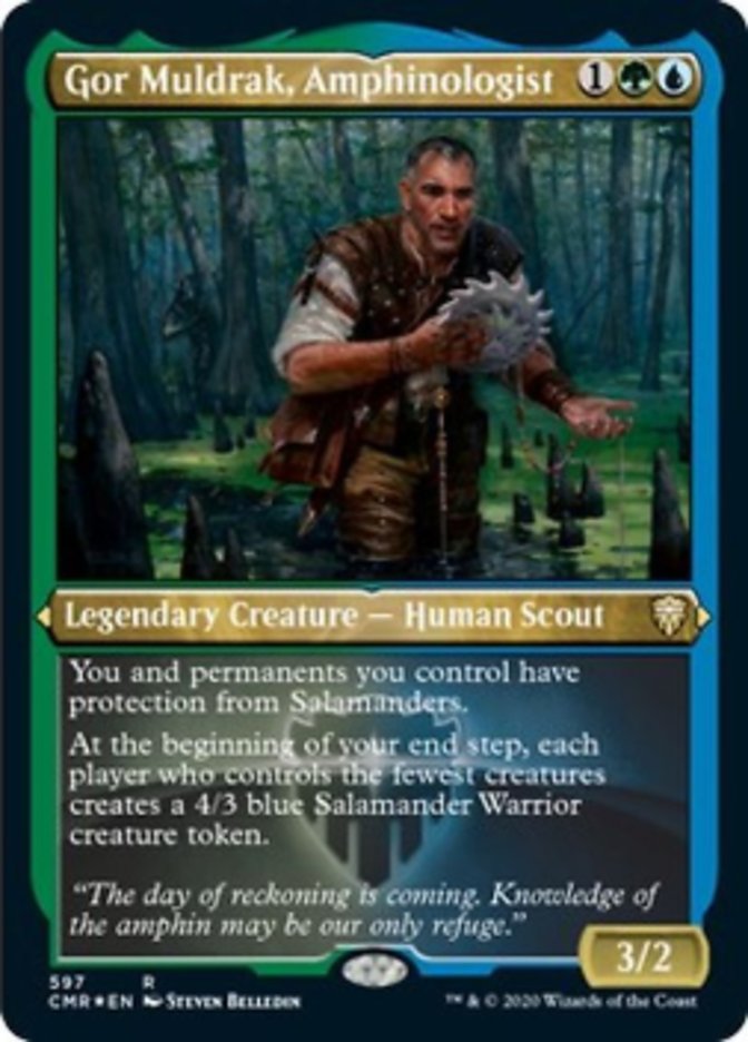 Gor Muldrak, Amphinologist (Etched) [Commander Legends] | Gear Gaming Bentonville