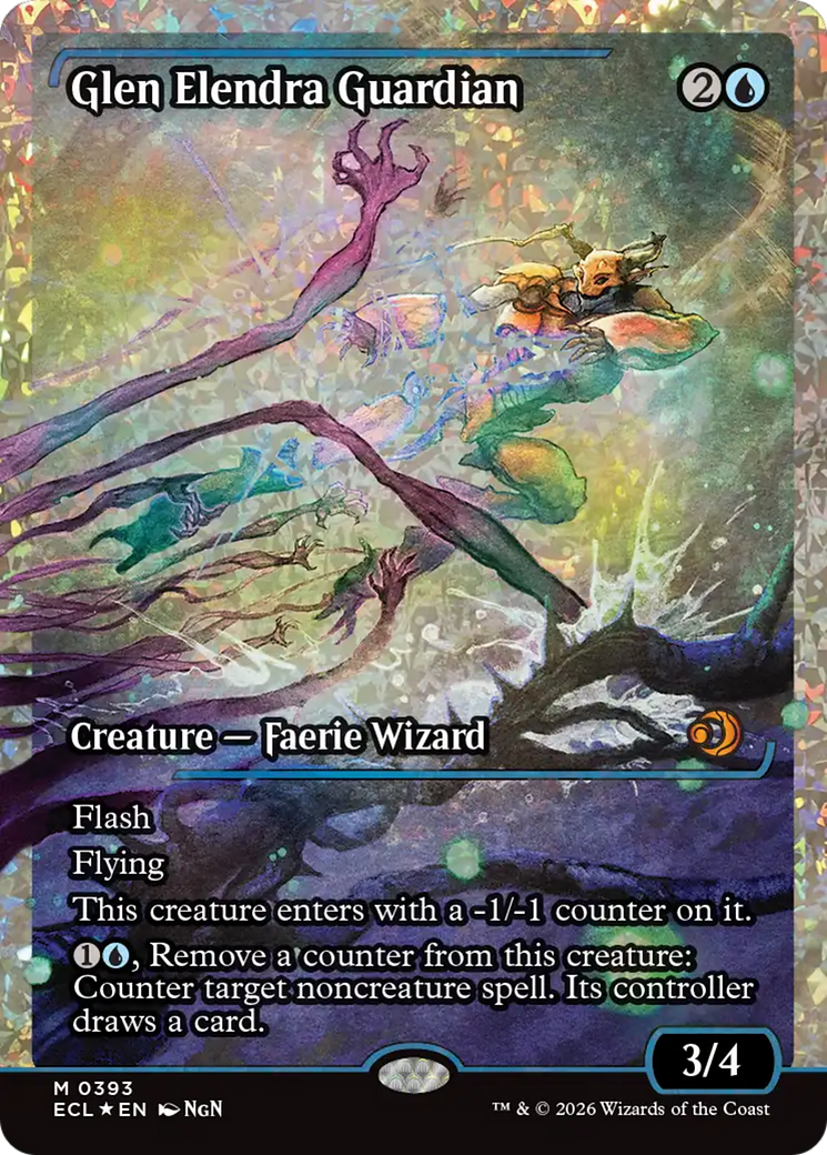 Glen Elendra Guardian (0393) (Showcase) (Fracture Foil) [Lorwyn Eclipsed] | Gear Gaming Bentonville