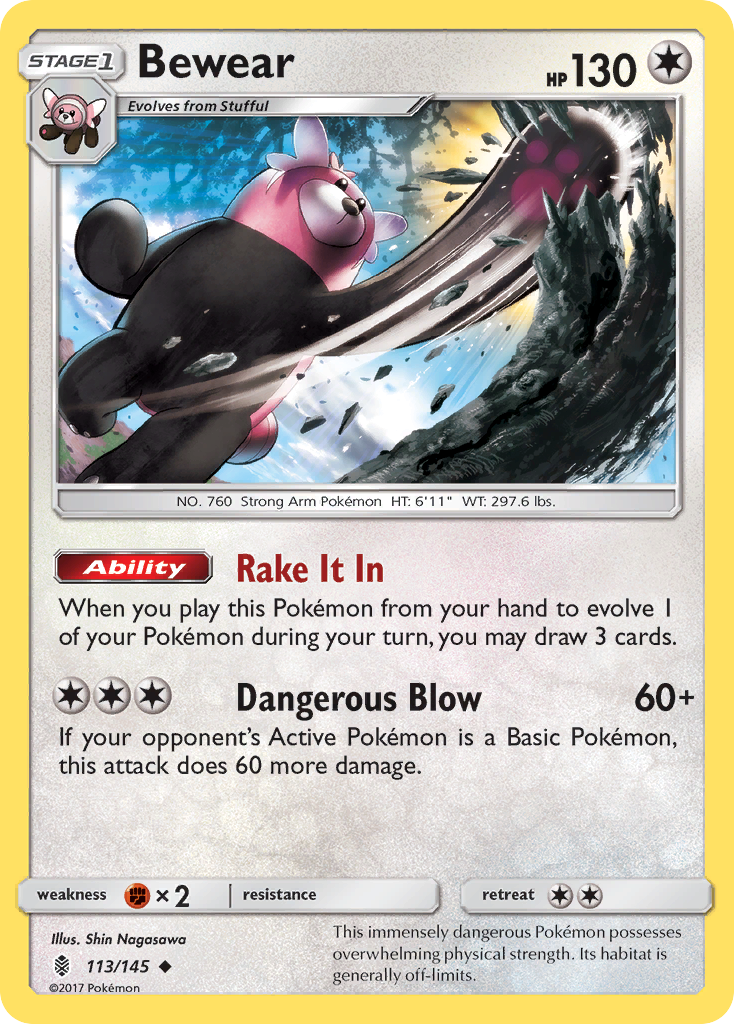 Bewear (113/145) [Sun & Moon: Guardians Rising] | Gear Gaming Bentonville