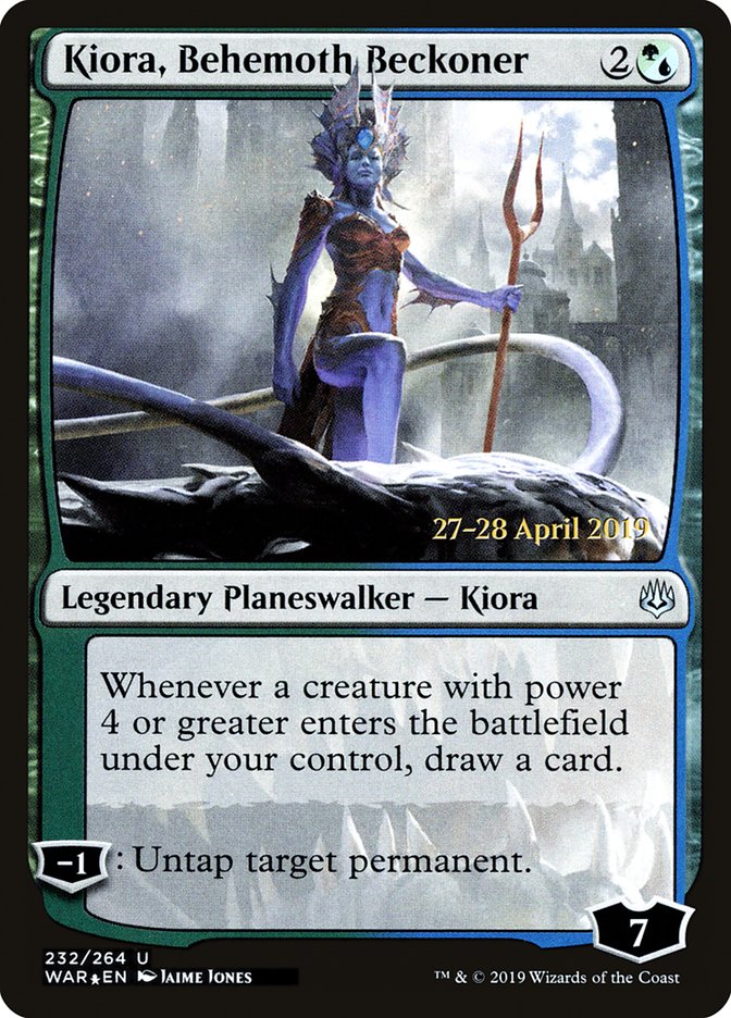 Kiora, Behemoth Beckoner [War of the Spark Prerelease Promos] | Gear Gaming Bentonville