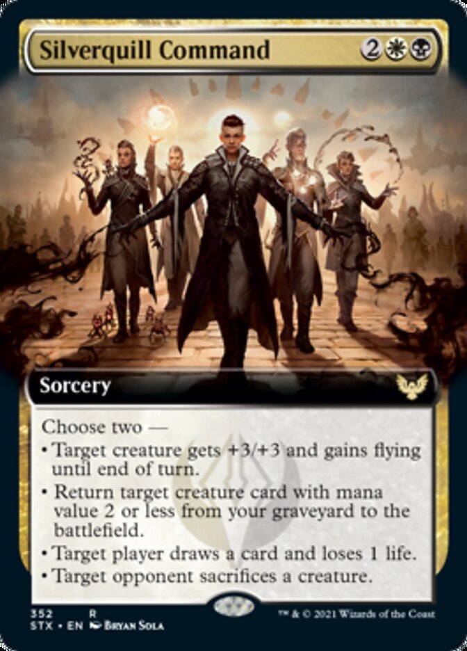 Silverquill Command (Extended Art) [Strixhaven: School of Mages] | Gear Gaming Bentonville
