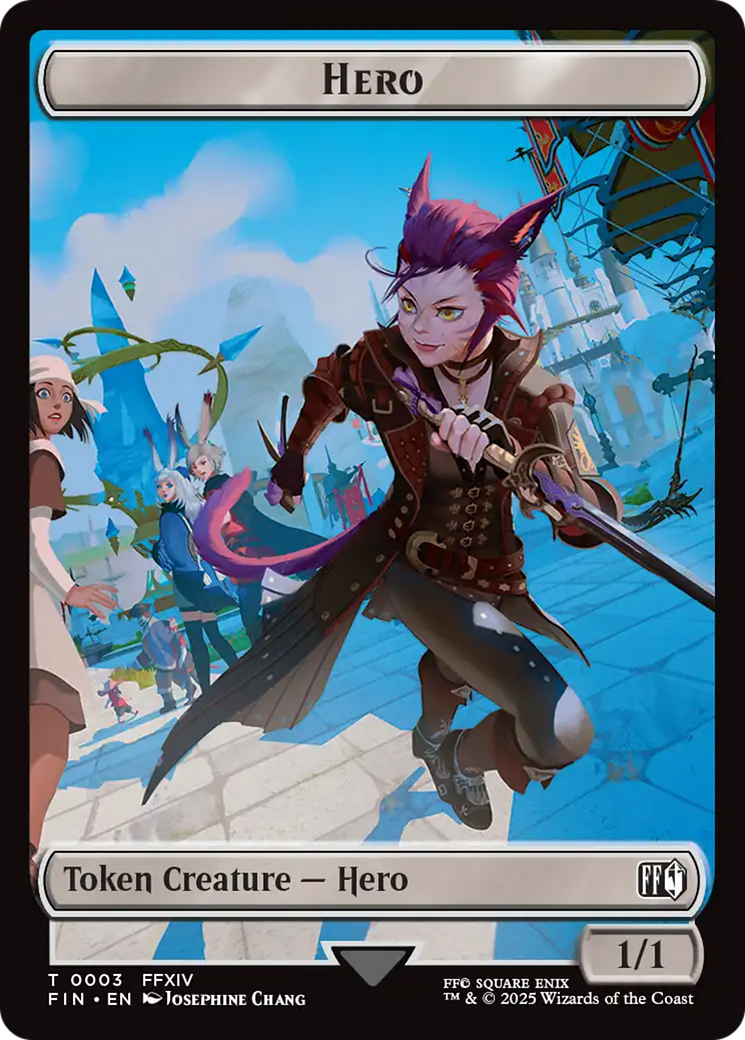 Spirit // Hero (0003) Double-Sided Token [FINAL FANTASY Commander Tokens] | Gear Gaming Bentonville