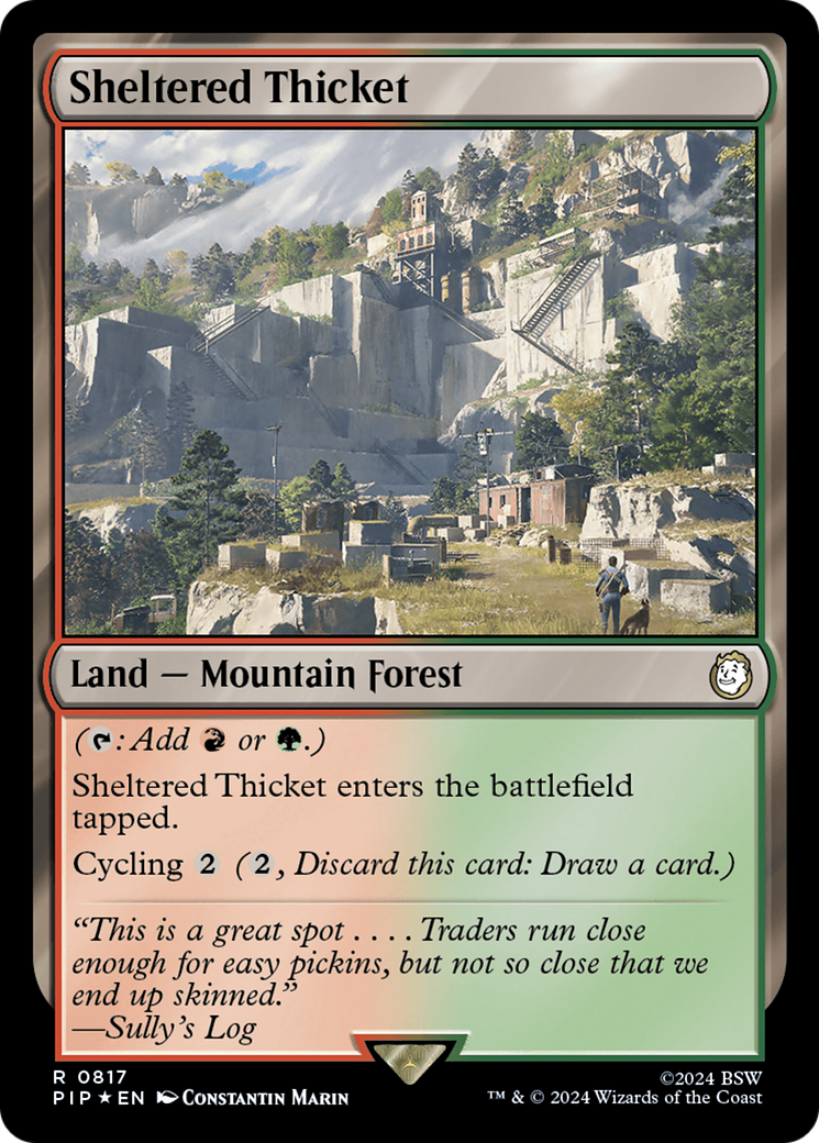 Sheltered Thicket (Surge Foil) [Fallout] | Gear Gaming Bentonville