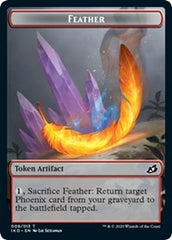 Feather // Human Soldier (005) Double-Sided Token [Ikoria: Lair of Behemoths Tokens] | Gear Gaming Bentonville