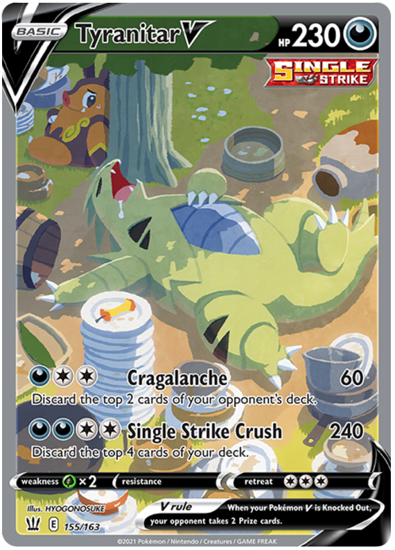 Tyranitar V (155/163) [Sword & Shield: Battle Styles] | Gear Gaming Bentonville