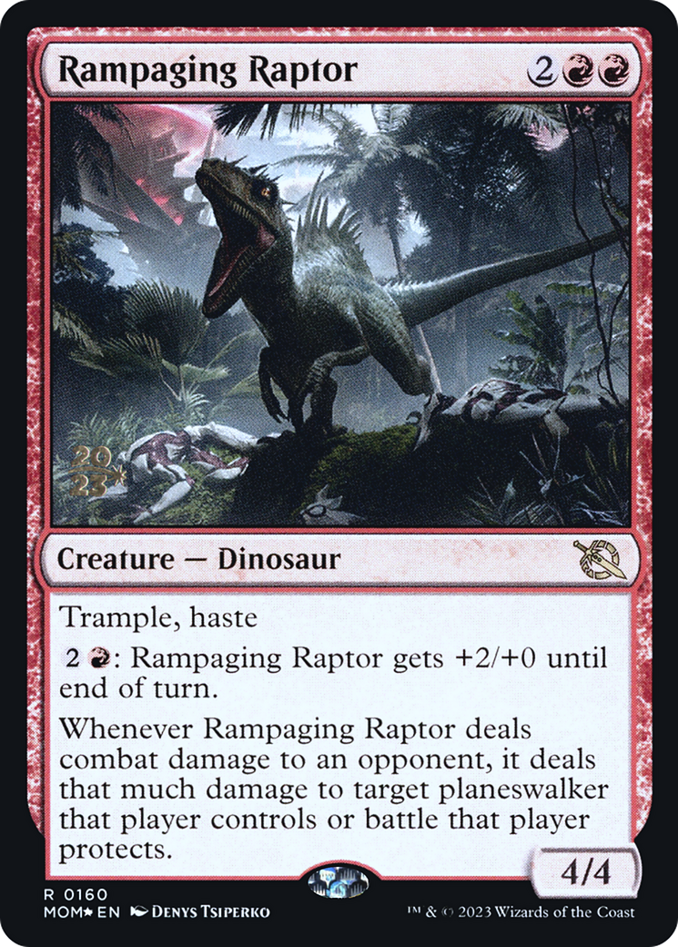 Rampaging Raptor [March of the Machine Prerelease Promos] | Gear Gaming Bentonville