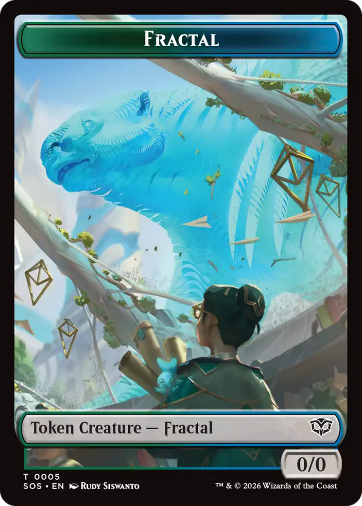 Boar // Fractal (0005) Double-Sided Token [Secrets of Strixhaven Commander Tokens] | Gear Gaming Bentonville