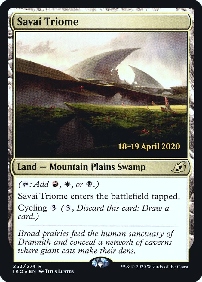 Savai Triome [Ikoria: Lair of Behemoths Prerelease Promos] | Gear Gaming Bentonville