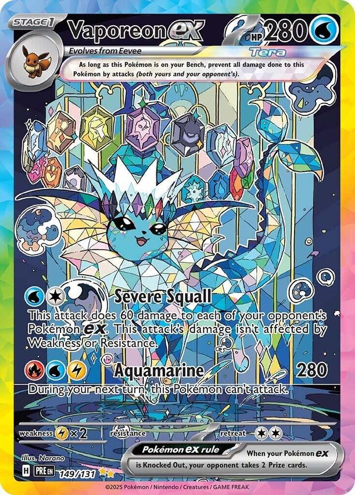 Vaporeon ex (149/131) [Scarlet & Violet: Prismatic Evolutions] | Gear Gaming Bentonville