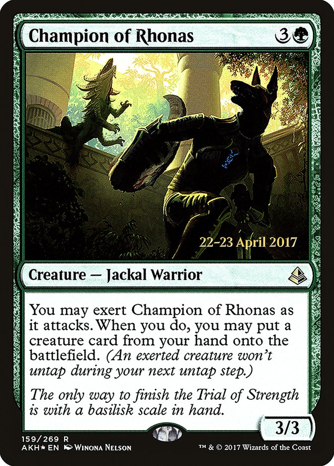 Champion of Rhonas [Amonkhet Prerelease Promos] | Gear Gaming Bentonville