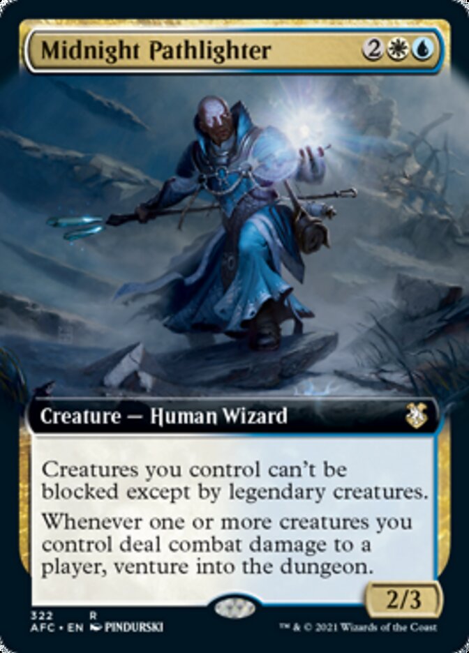 Midnight Pathlighter (Extended Art) [Dungeons & Dragons: Adventures in the Forgotten Realms Commander] | Gear Gaming Bentonville