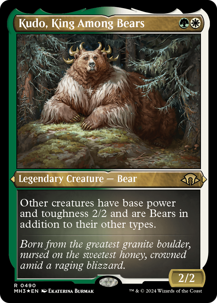 Kudo, King Among Bears (Foil Etched) [Modern Horizons 3] | Gear Gaming Bentonville