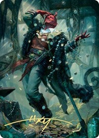 Tibalt, Cosmic Impostor Art Card (Gold-Stamped Signature) [Kaldheim Art Series] | Gear Gaming Bentonville