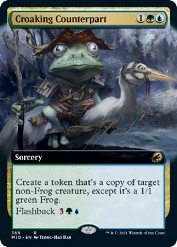Croaking Counterpart (Extended Art) [Innistrad: Midnight Hunt] | Gear Gaming Bentonville
