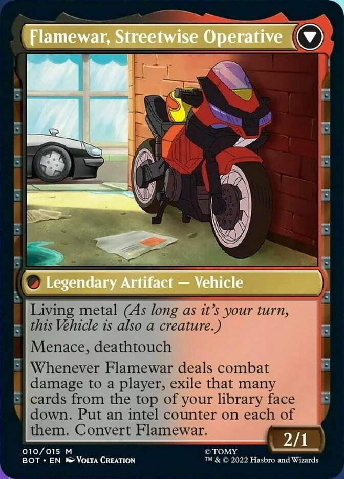 Flamewar, Brash Veteran // Flamewar, Streetwise Operative [Transformers] | Gear Gaming Bentonville