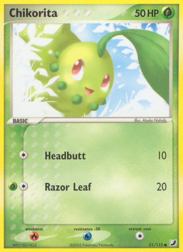 Chikorita (51/115) [EX: Unseen Forces] | Gear Gaming Bentonville