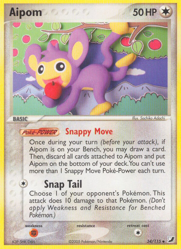 Aipom (34/115) [EX: Unseen Forces] | Gear Gaming Bentonville