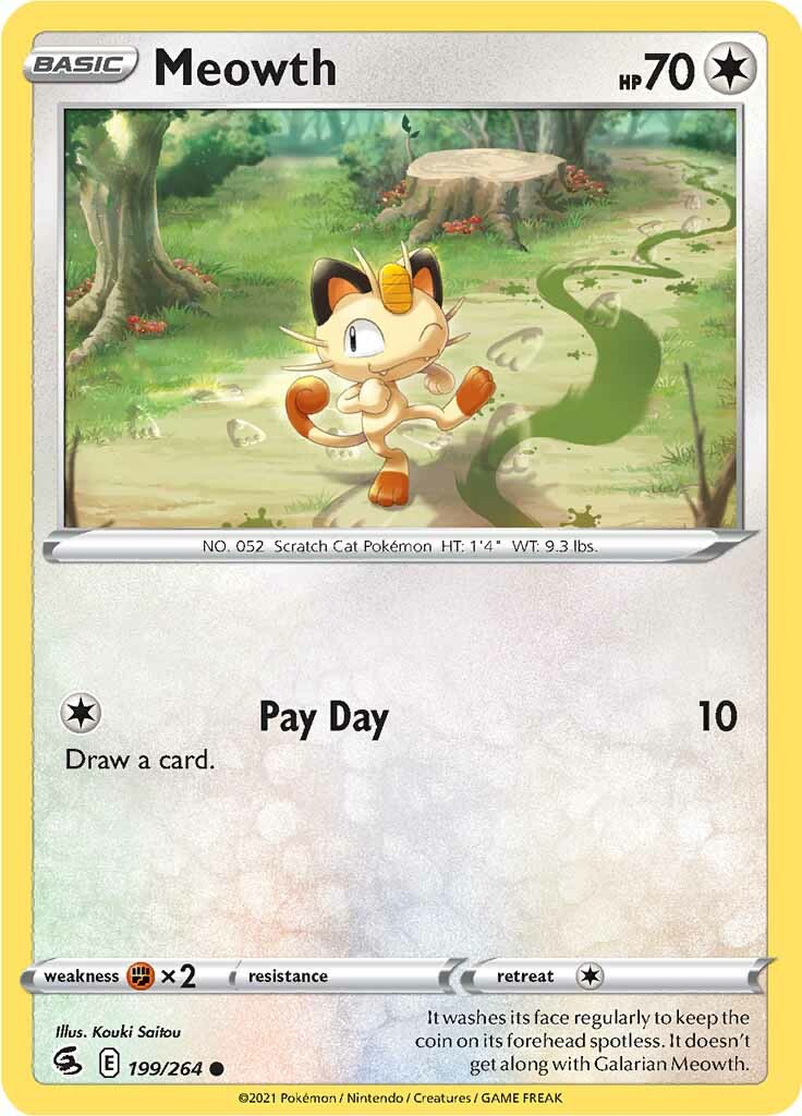 Meowth (199/264) [Sword & Shield: Fusion Strike] | Gear Gaming Bentonville