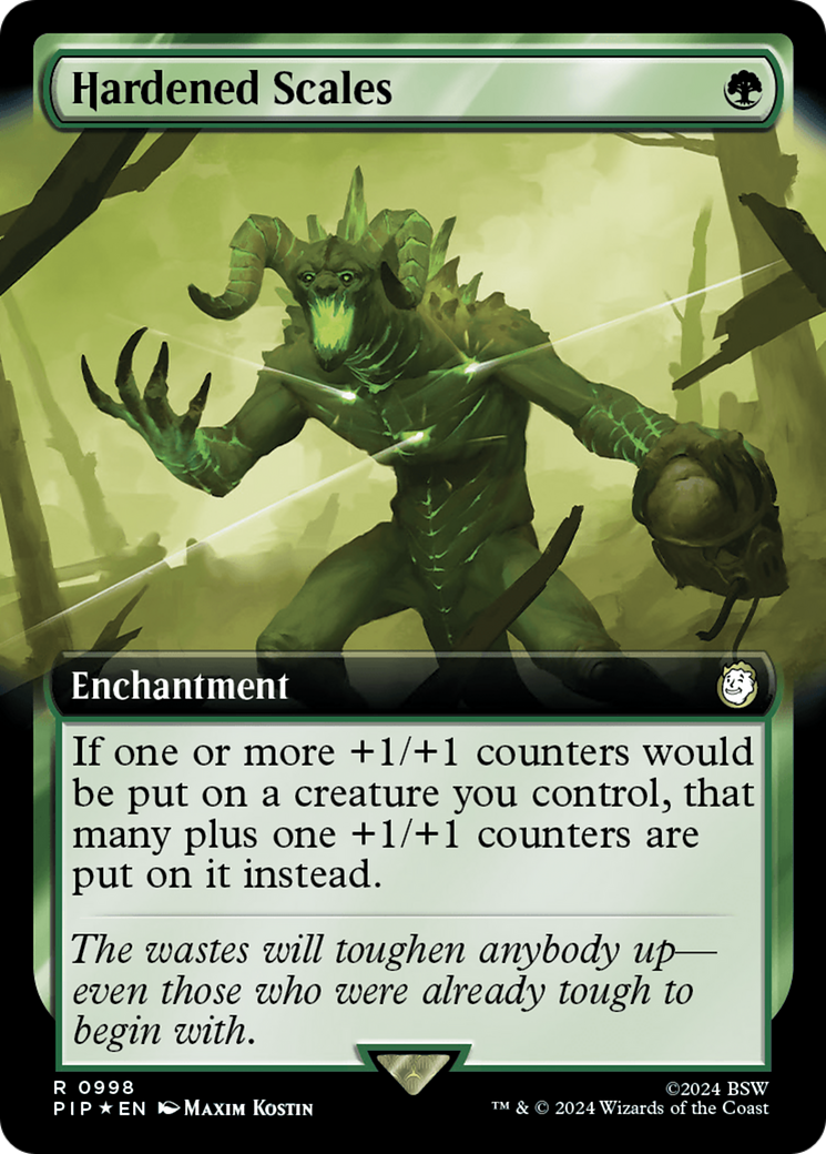 Hardened Scales (Extended Art) (Surge Foil) [Fallout] | Gear Gaming Bentonville