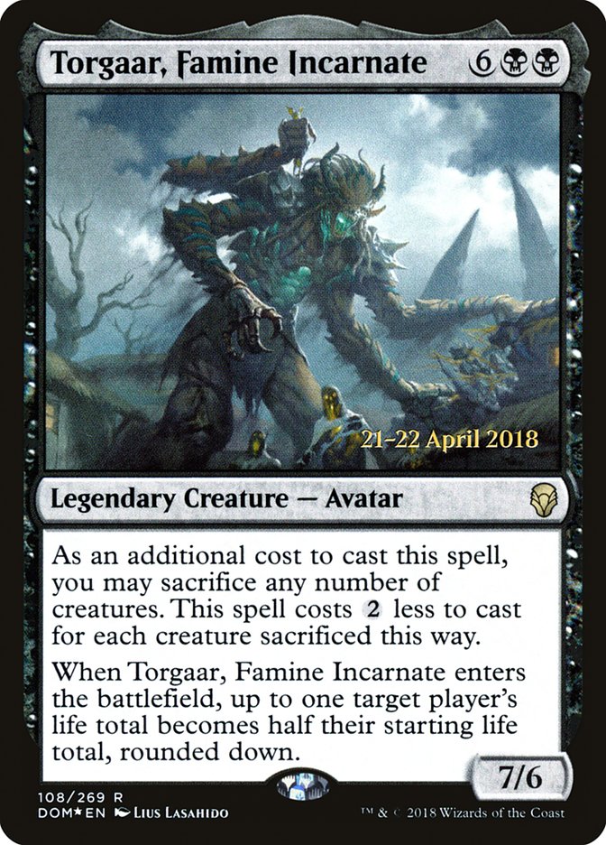 Torgaar, Famine Incarnate [Dominaria Prerelease Promos] | Gear Gaming Bentonville