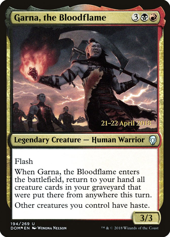 Garna, the Bloodflame [Dominaria Prerelease Promos] | Gear Gaming Bentonville