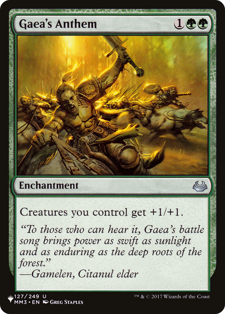 Gaea's Anthem (MM3) [The List Reprints] | Gear Gaming Bentonville