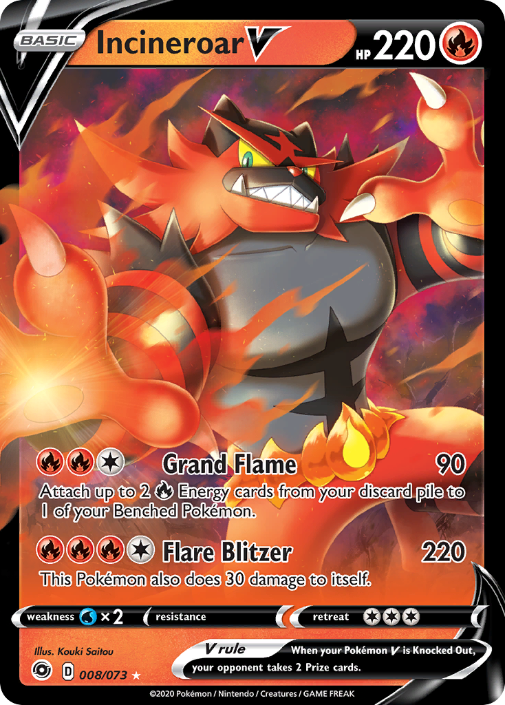 Incineroar V (008/073) [Sword & Shield: Champion's Path] | Gear Gaming Bentonville