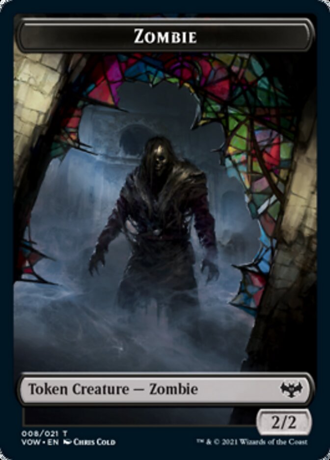 Zombie (008) // Zombie (005) Double-Sided Token [Innistrad: Crimson Vow Tokens] | Gear Gaming Bentonville