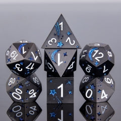 Planet-Shiny Blue Metal 7pcs Dice Set | Gear Gaming Bentonville