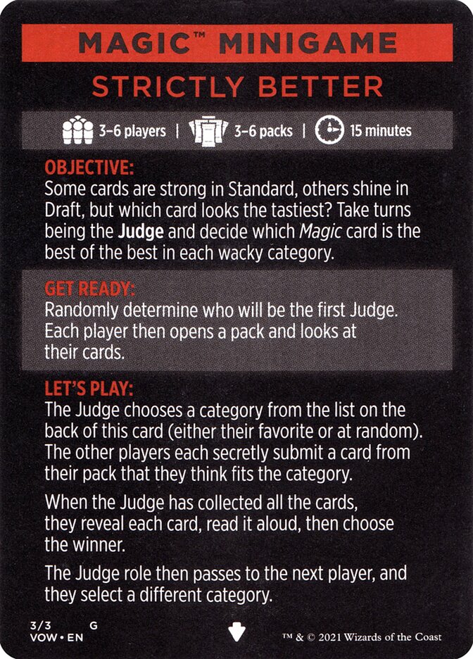Strictly Better (Magic Minigame) [Innistrad: Crimson Vow Minigame] | Gear Gaming Bentonville