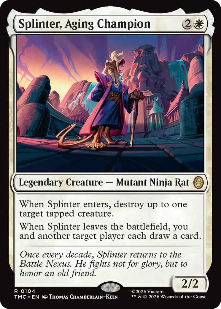 Splinter, Aging Champion [Teenage Mutant Ninja Turtles Commander] | Gear Gaming Bentonville