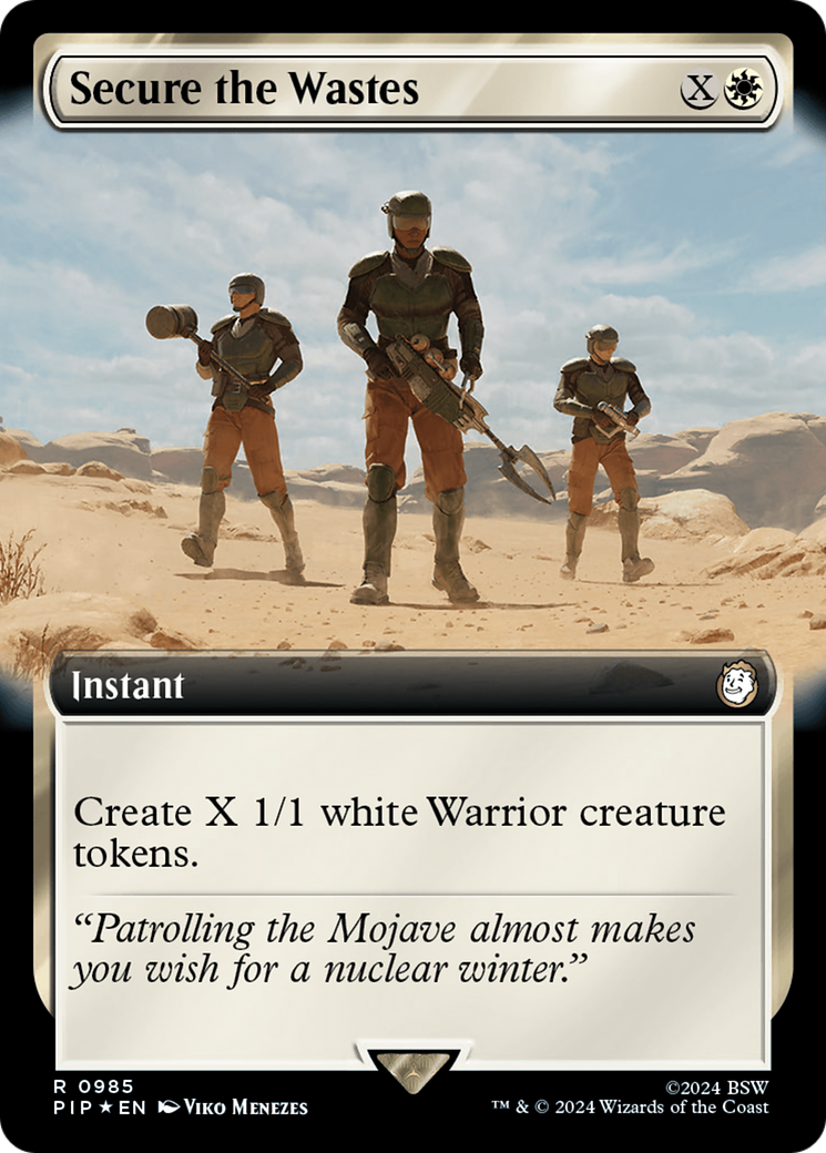 Secure the Wastes (Extended Art) (Surge Foil) [Fallout] | Gear Gaming Bentonville