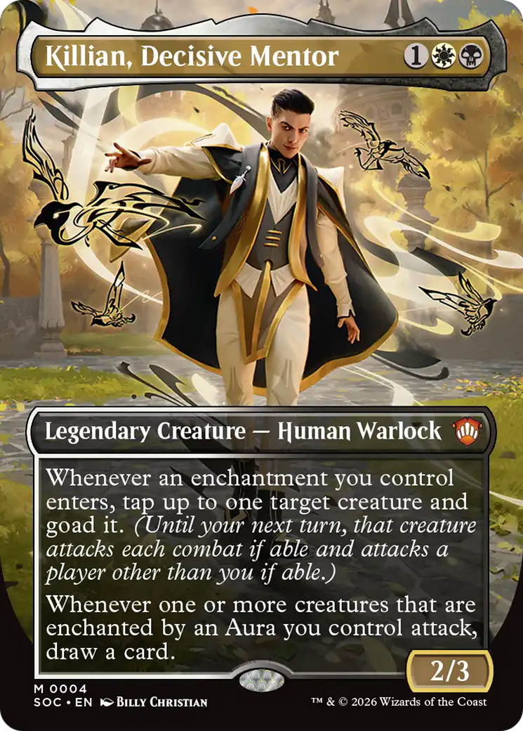 Killian, Decisive Mentor (Borderless) [Secrets of Strixhaven Commander] | Gear Gaming Bentonville