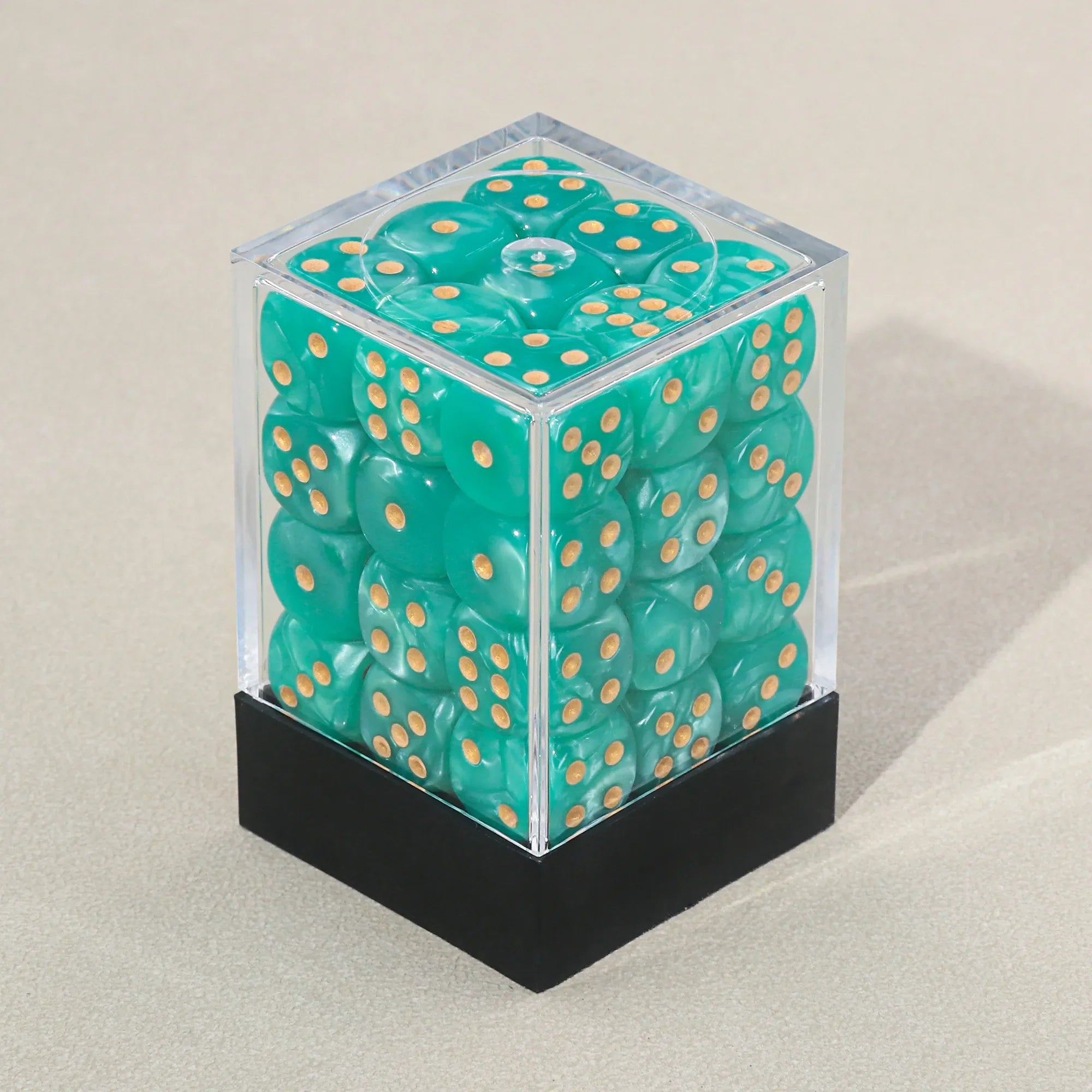 (Teal Pearl) 12mm D6 block of 36 dice | Gear Gaming Bentonville