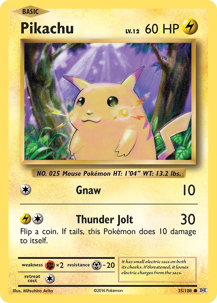 Pikachu (35/108) (Theme Deck Exclusive) (Cracked Ice Holo) [XY: Evolutions] | Gear Gaming Bentonville