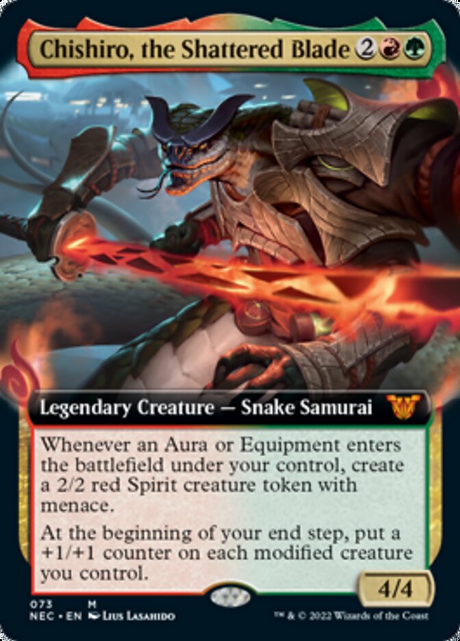 Chishiro, the Shattered Blade (Extended Art) [Kamigawa: Neon Dynasty Commander] | Gear Gaming Bentonville