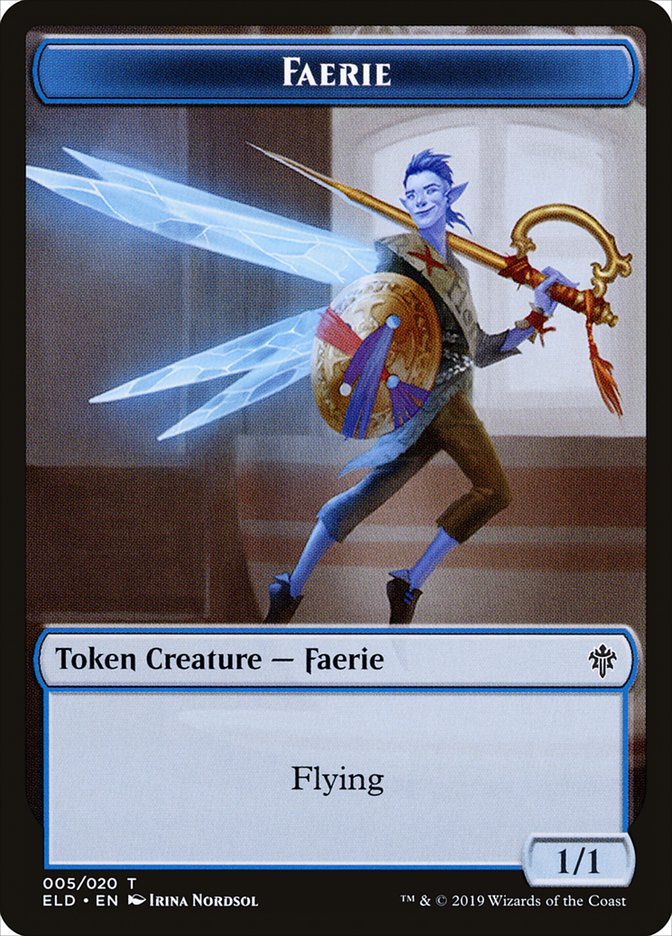 Faerie Token [Throne of Eldraine Tokens] | Gear Gaming Bentonville