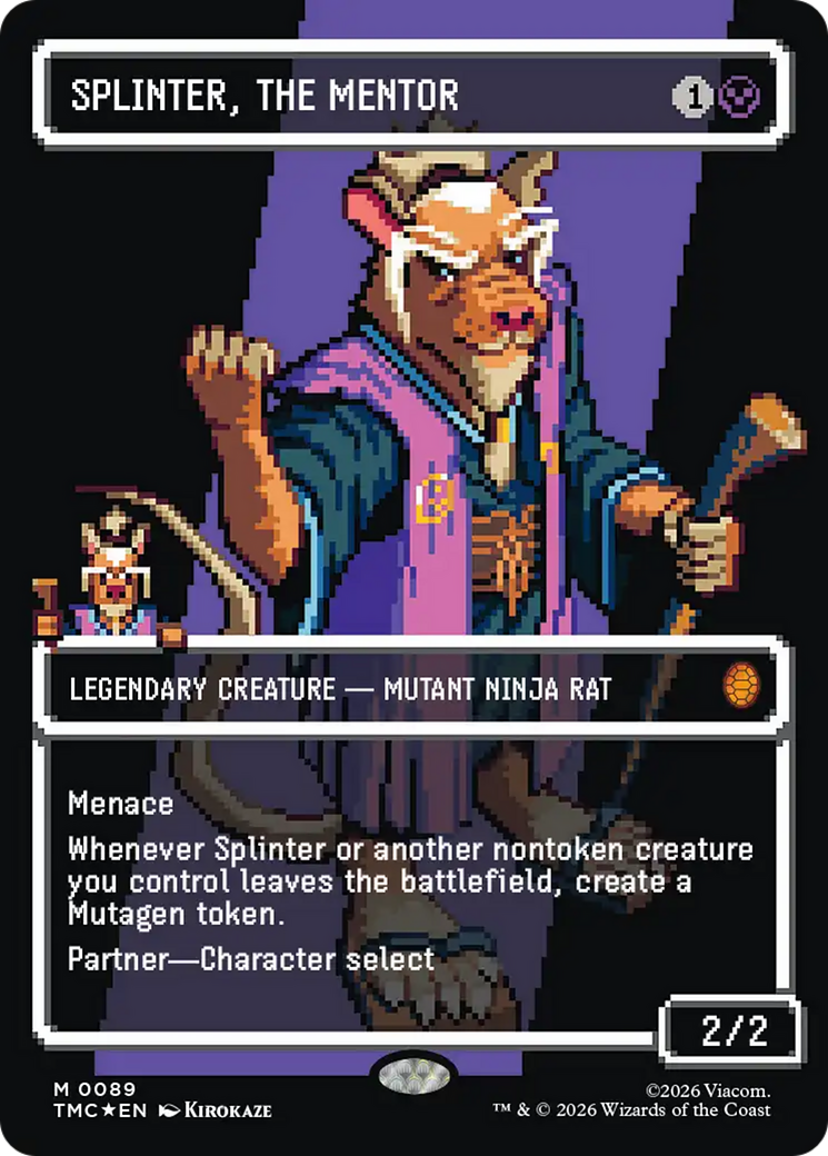 Splinter, the Mentor (0089) (Borderless) (Surge Foil) [Teenage Mutant Ninja Turtles Commander] | Gear Gaming Bentonville