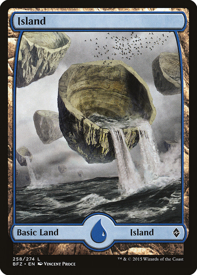 Island (258) (Full Art) [Battle for Zendikar] | Gear Gaming Bentonville