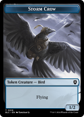 Storm Crow // Frog Lizard Double-Sided Token [Bloomburrow Commander Tokens] | Gear Gaming Bentonville