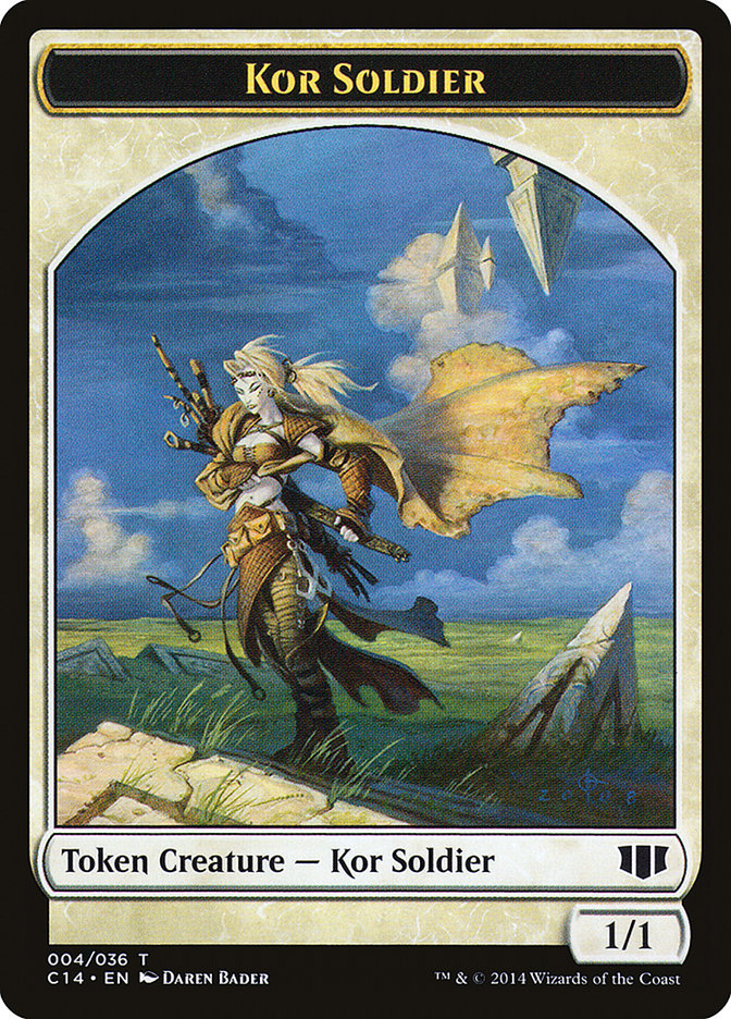 Kor Soldier // Pegasus Double-Sided Token [Commander 2014 Tokens] | Gear Gaming Bentonville
