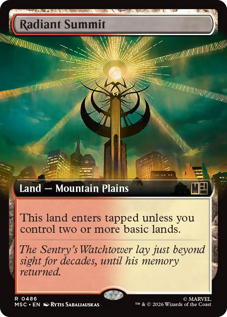 Radiant Summit (Extended Art) [Marvel Super Heroes Commander] | Gear Gaming Bentonville