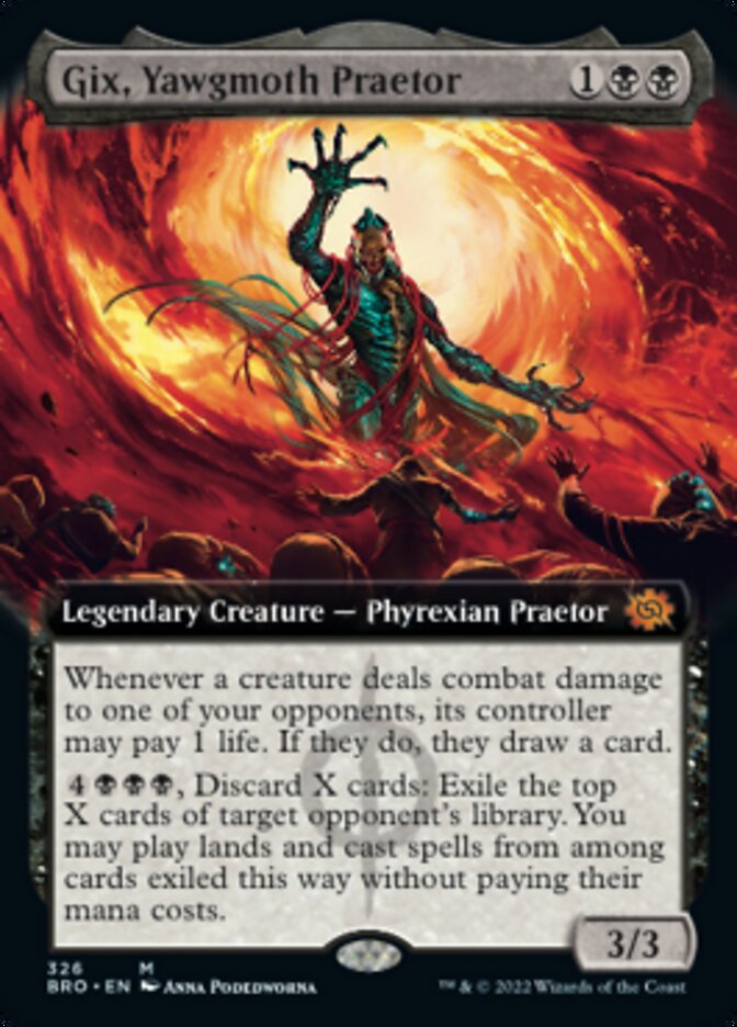 Gix, Yawgmoth Praetor (Extended Art) [The Brothers' War] | Gear Gaming Bentonville