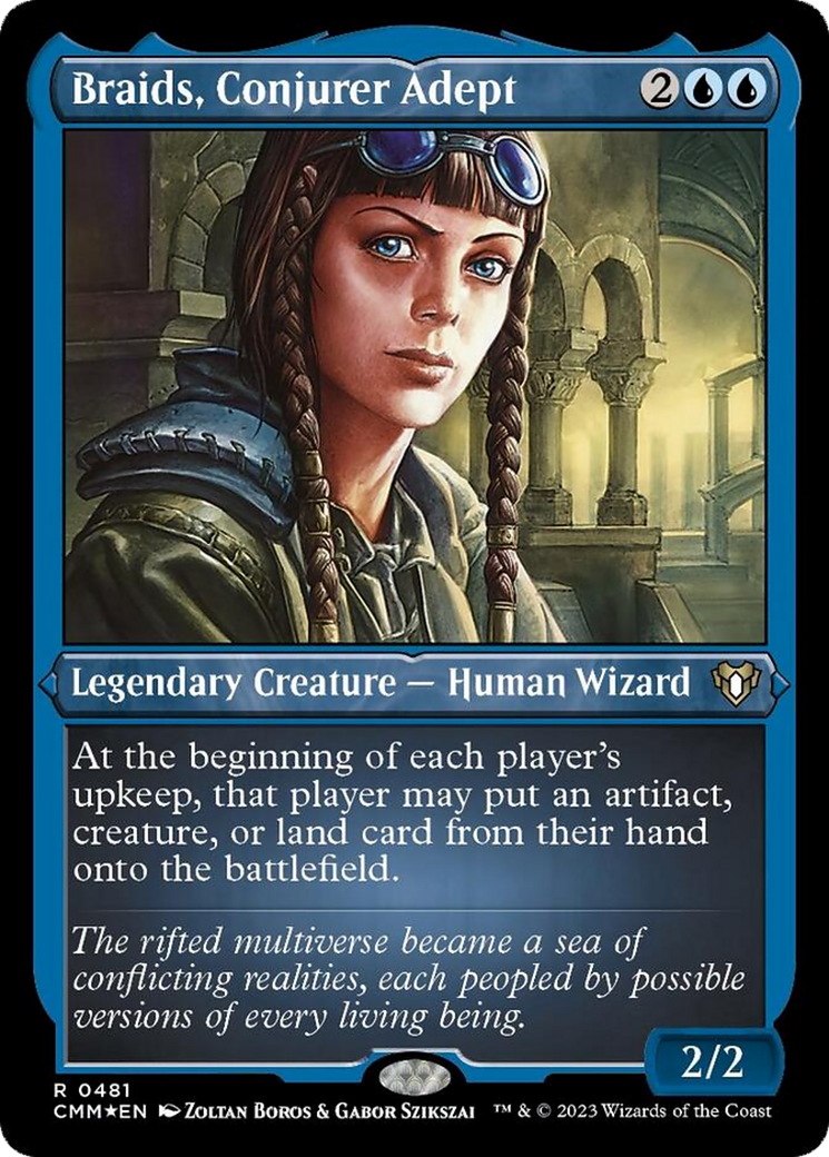 Braids, Conjurer Adept (Foil Etched) [Commander Masters] | Gear Gaming Bentonville